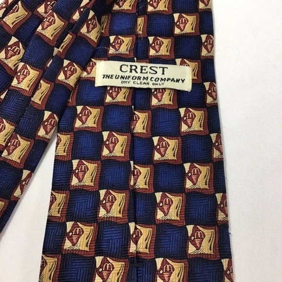 McDonalds Manager Neck Tie Crest Golden Arches Logo Vintage - Picture 7 of 7